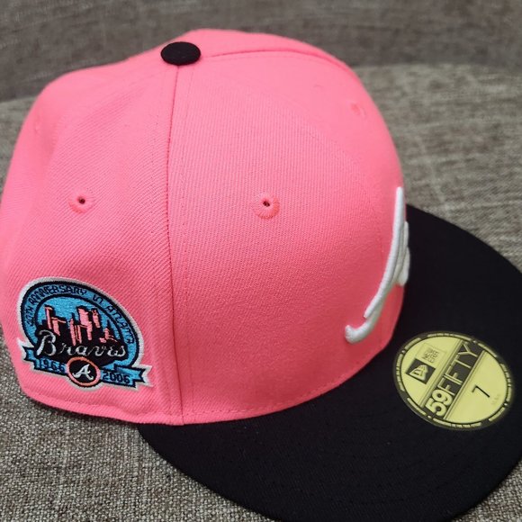 New Era Atlanta Braves 59FIFTY Fitted Hat Exclusive 40th Year Side Patch - 7 NWT - Picture 2 of 7